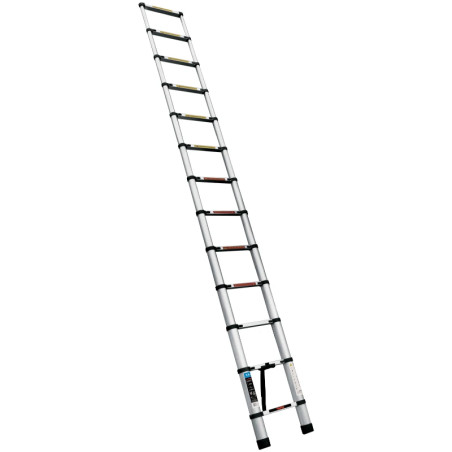 Escaleras Telescopica 13 peldaños T2 102kg Plegable Aluminio Truper 101904