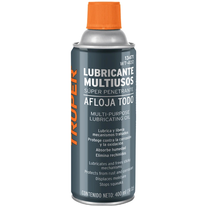 Aceite Aflojatodo 400ml 14oz, Super Penetrante Protege y Limpia, WT-400 13471 Truper
