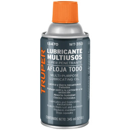 Aceite Aflojatodo 345ml 12oz, Super Penetrante Protege y Limpia, WT-350 13470 Truper