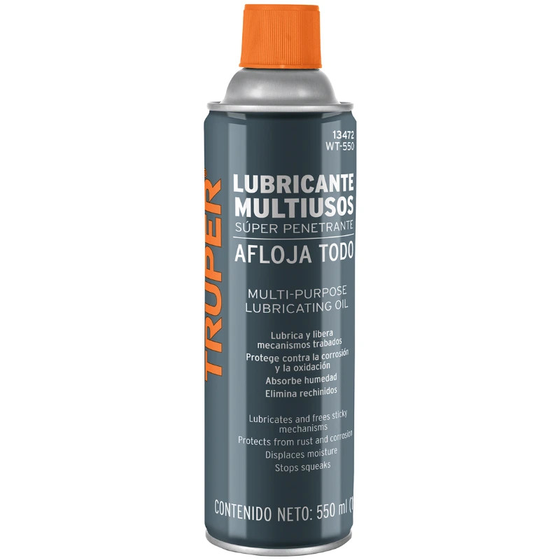 Aceite Aflojatodo 550ml 17oz, Super Penetrante Protege y Limpia, WT-550 13472 Truper