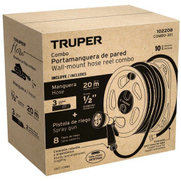 Manguera Pistola Porta Mangueras 1/2" x20m 3Capas Truper 102208