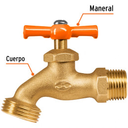 Caños para Jardin de Nariz 1/2" Salida3/4 Granel, Truper 100817
