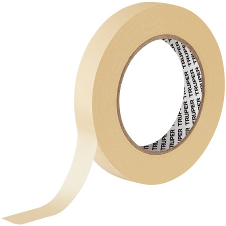 Cinta Masking Tape 18mm x50m E0.13mm Alta Resistencia Truper 12590