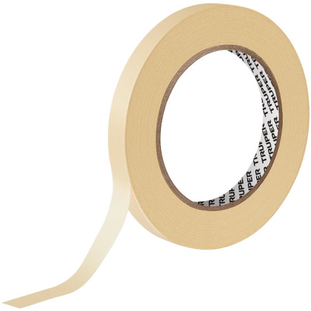 Cinta Masking Tape 12mm x50m E0.13mm Alta Resistencia Truper 12589