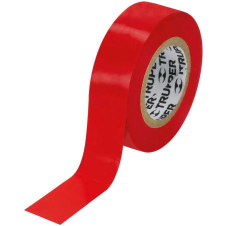 Cinta Aislantes 19mm x9m Rojo acrilico E0.18mm Flexible Encogible Truper 13513