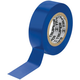 Cinta Aislantes 19mm x9m Azul acrilico E0.18mm Flexible Encogible Truper 13514