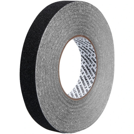 Cintas adhesivas antiderrapantes 1" x18m Negro Pisos y Rampas, Truper 101443