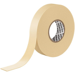 Cinta Doble Contacto 19mm x5m E1mm Soporta 2Kg, Doble Adhesivo Truper 11725