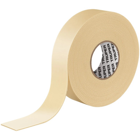 Cinta Doble Contacto 25mm x5m E1mm, Soporta 2Kg, Doble Adhesivo Truper 11727