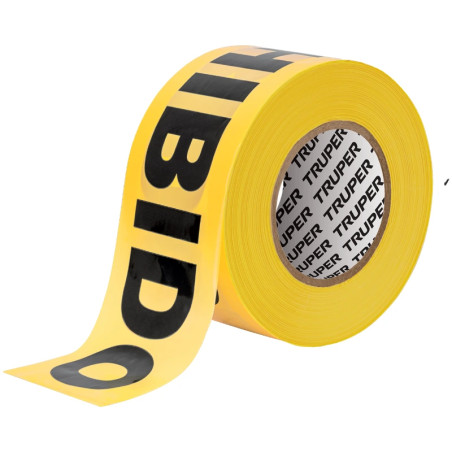 Cinta de Advertencia Prohibido 300m E0.04mm Truper 12579