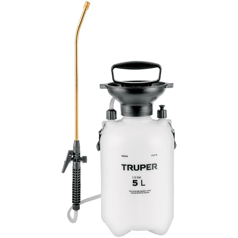 Fumigador 5 Litros 1.3 Galones, Sistema de Bombeo Central, 0.96kg, FUT-5 10836 Truper