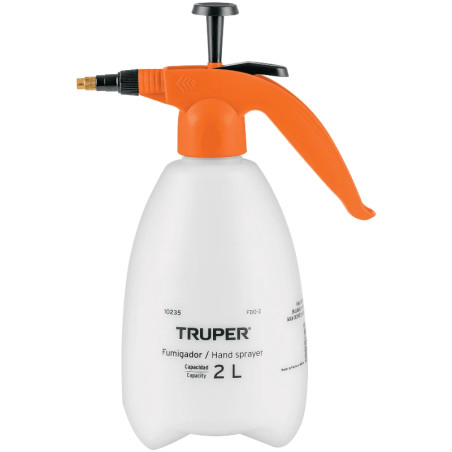 Fumigador domestico 2 litros 0.5 Galones, Boquilla de Laton Ajustable, FDO-2 10235 Truper