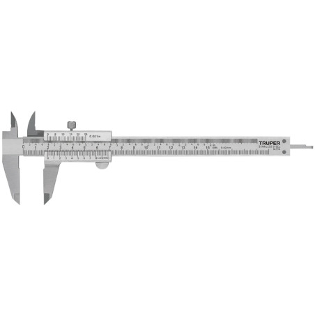 Calibrador Analogico Pulgadas y Milimetros 6 o 150mm", en acero inoxidable, CAL-6MP 14394 Truper