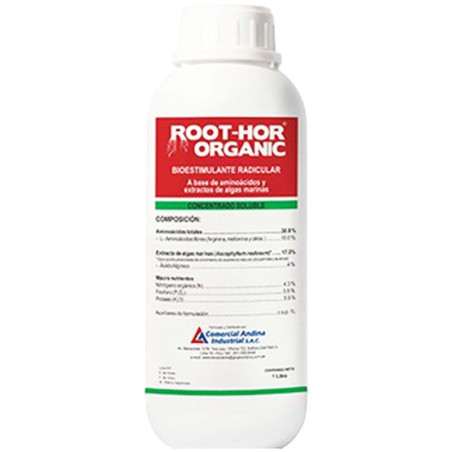 Root-Hor Organic 1L Aminoacidos Libres Extracto Algas Marinas Bioestimulante Enraizante CAISAC