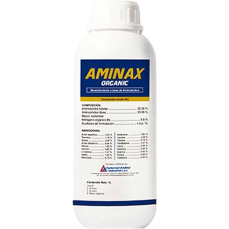 Aminax Organic 1L Aminoacidos Bioestimulante Agricola CAISAC