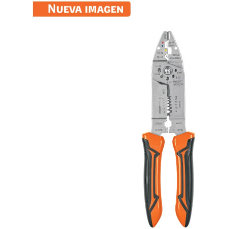 Alicate Pela Cable 9" Pulgadas, 8 Calibres y 4 Mordazas para Crimpar PE-CA-9 17353 Truper