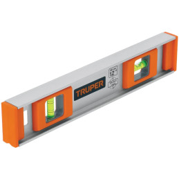 Nivel Profesional 12", Cuerpo de aluminio tipo vigueta, Proteccion ABS, Gotas Intercambiables, NP-12 17030 Truper