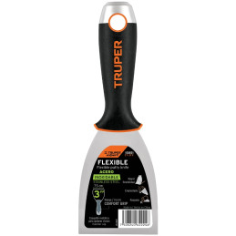 Espatula Flexible 3" Mango Ergonomico, en acero inoxidable, para usarse en alimentos, ET-3FX 15851 Truper