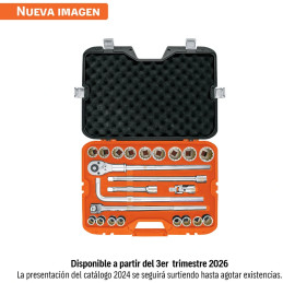 Juego de 24 piezas en Milimetrico, encastre 3/4", en acero al cromo vanadio, JD-3/4X24M 13874 Truper
