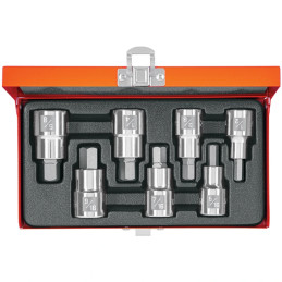 Juego de dados Punta Allen 7 Piezas, Encastre 1/2", acero al cromo vanadio, JPH-1/2X7PH 13929 Truper