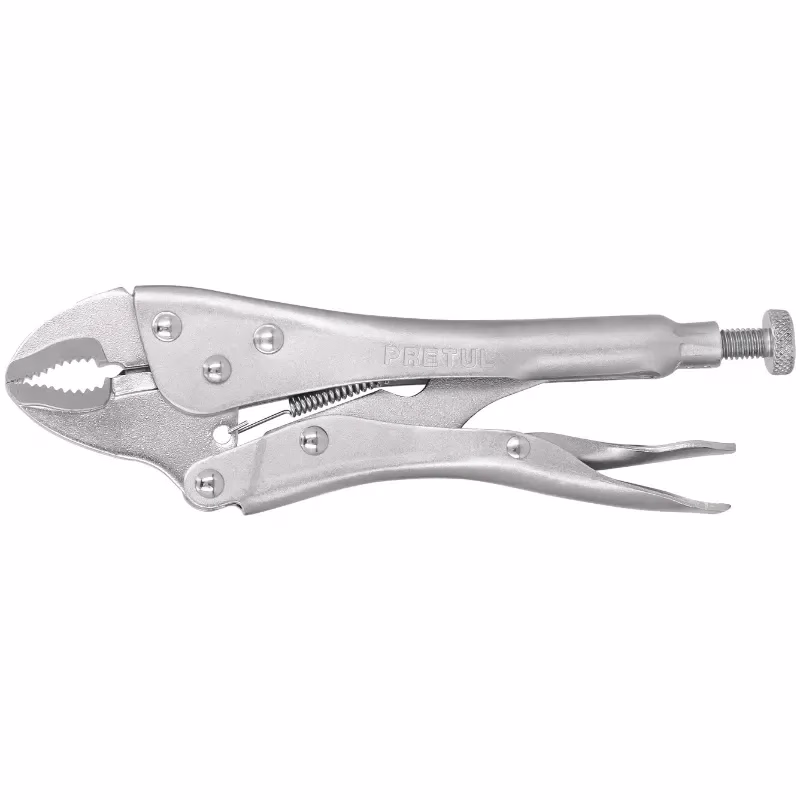 Alicate de Presion 7" Mordaza curvo, en acero al carbono, PP-7C 22701 Pretul