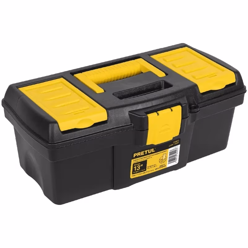 Caja para Herramientas Plastica Largo 13", Ancho 6 5/8", Alto 5", Peso 0.4kg, CHP-13CP 20602 Pretul