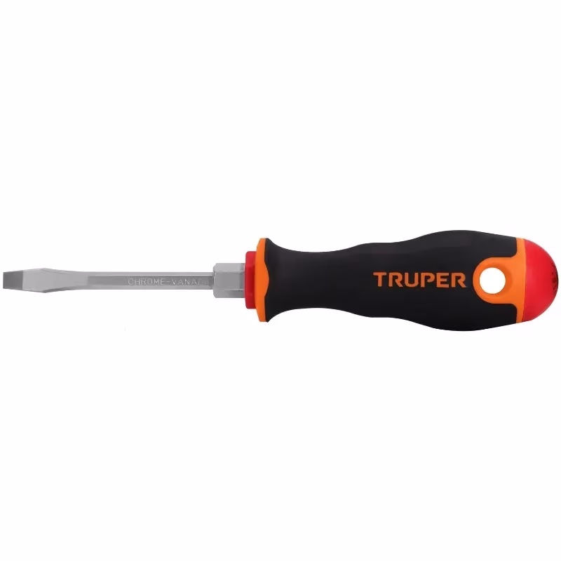 Desarmador Plano Bhex 3/16" x3" ComfortGrip Truper 100831