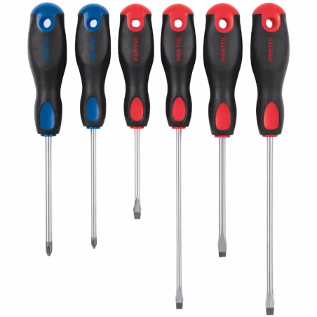 Juego Desarmadores 6 Pza 3/16 1/4" ComfortGrip Pretul 20220