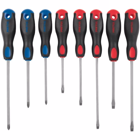 Juego Desarmadores 8 Pza 3/16 1/4" Mango Comfort Grip, JD-4BP 20219 Pretul