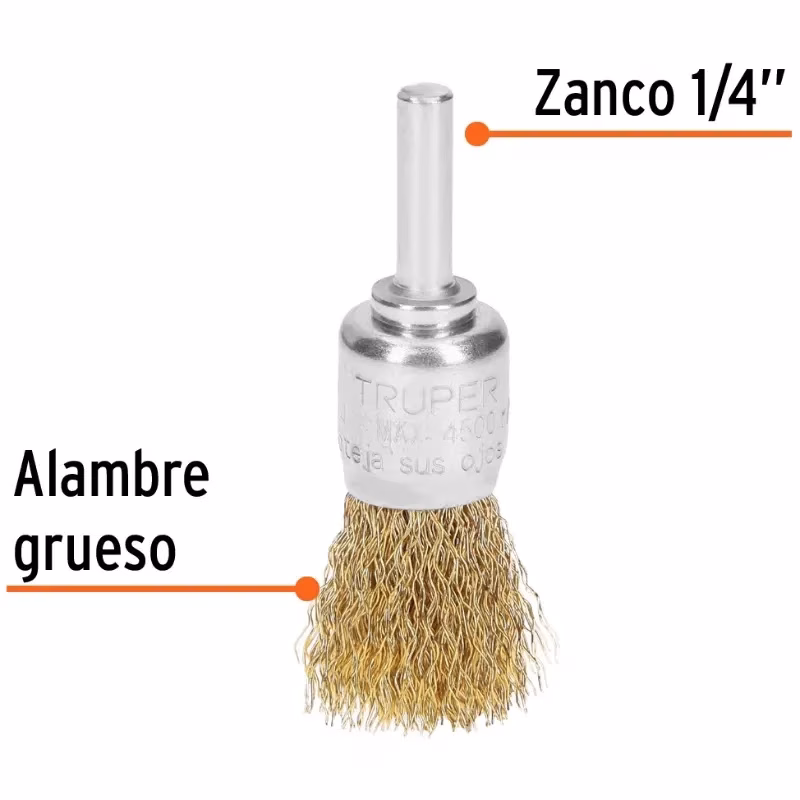 Escobillas Tipo Copa 3/4" Alambre Grueso Z1/4" Truper 11593