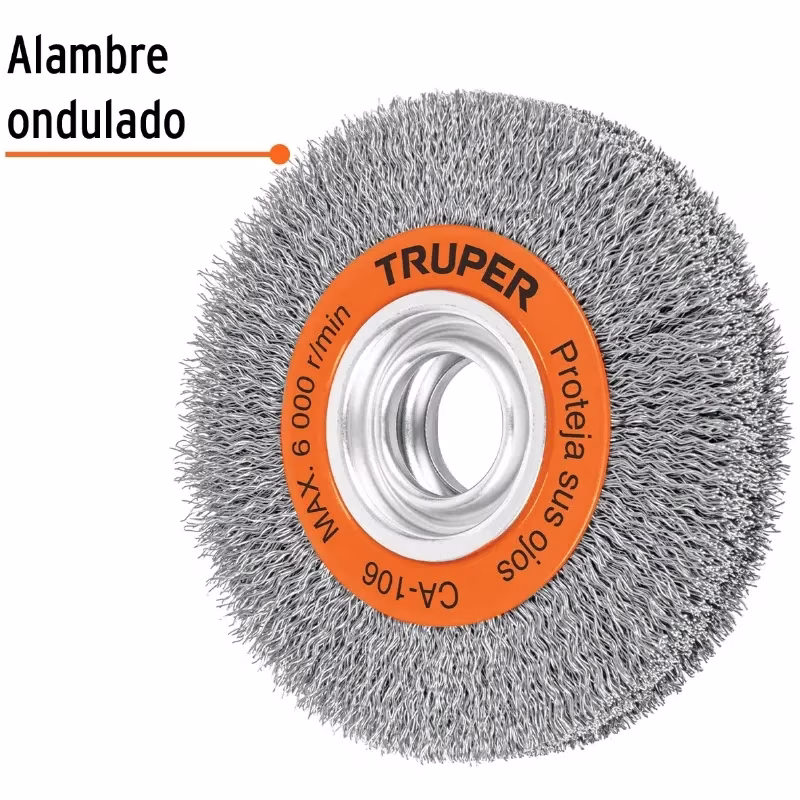 Escobillas Circulares 6" Alambre Ondulado Truper 11526
