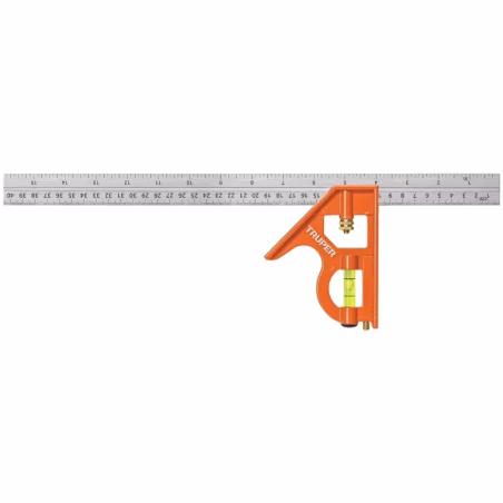 Escuadra de Combinacion 16", Acero Inoxidable, Para Angulos de 45 y 90 Grados, ECT-16 14381 Truper