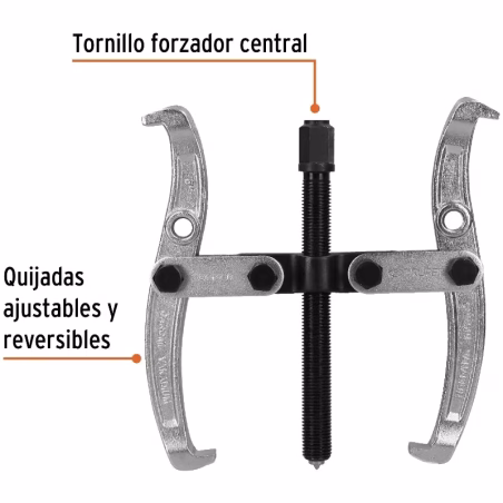 Extractor de Rodajes y Poleas 2 Patas, Apertura max 165mm Alcance max 160mm, EX-P2-6 14498 Truper