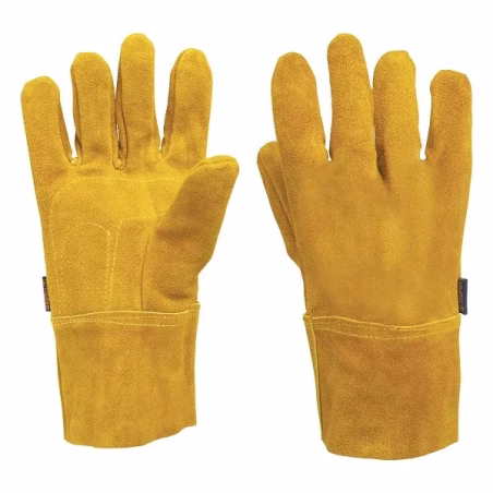 Guantes de Carnaza Unitalla con puño corto de seguridad, para soldadura y Mantenimiento, GU-CAC 14241 Truper