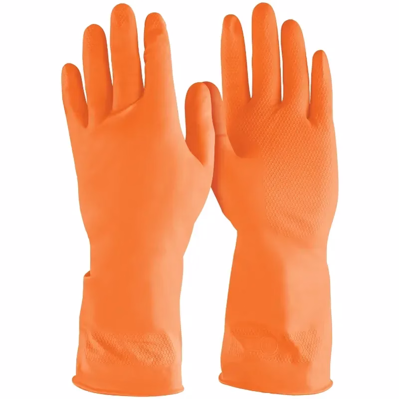 Guantes de Latex Talla M puño largo, para limpieza, GU-LIM-M 14262 Trupes