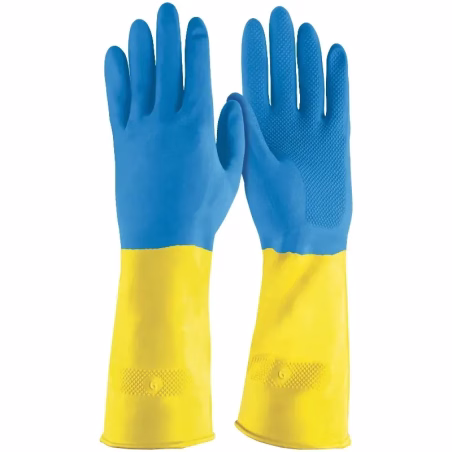 Guantes de Latex Talla G con recubrimiento de Neopreno puño largo, para limpieza, GU-LIM-GX 15269 Truper