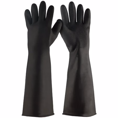 Guantes de Latex Talla M puño extralargo, uso industrial, GU-IND-M 14268 Truper