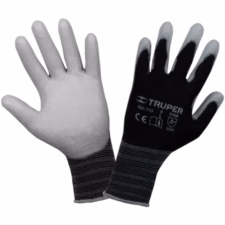 Guantes de Nylon Talla L recubierto de poliuretano puño tejido uso varios, GUX-MEC-L 13292 Truper