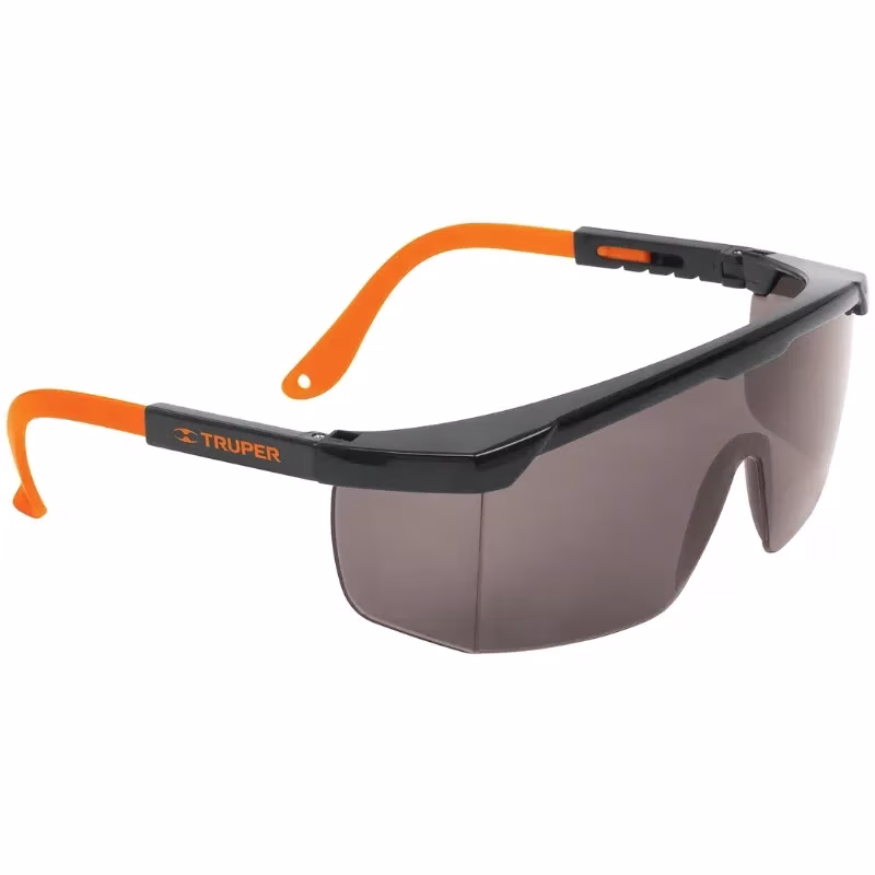 Lentes de Seguridad Ajustable Gris, 100% Policarbonato con UV Antirayadura, LEN-2000N 14213 Truper