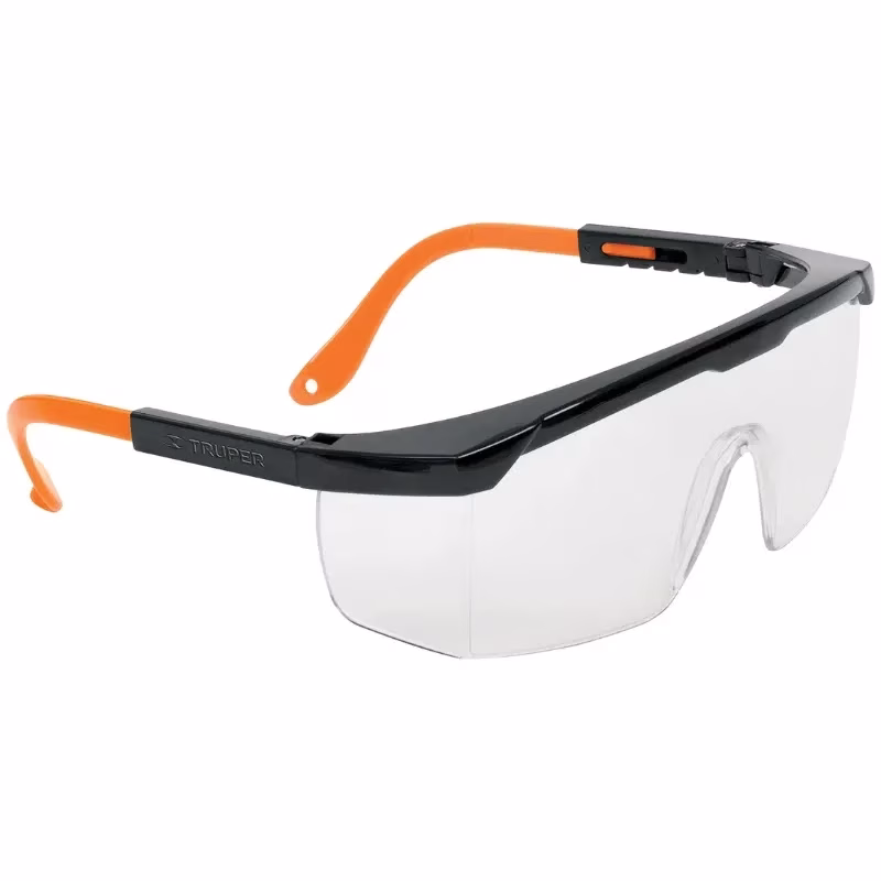 Lentes de Seguridad Ajustable Transparente, 100% Policarbonato con UV Antirayadura, LEN-2000 14284 Truper