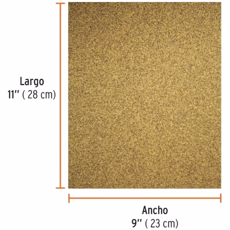 Lijas para Madera G100 x25u 230x280mm OAluminio Truper 11611