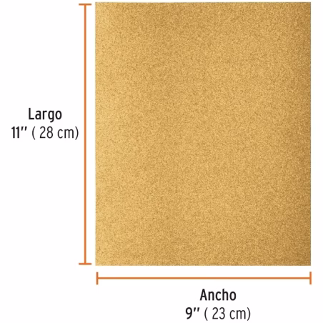 Lijas para Madera G120 x25u 230x280mm OAluminio Truper 11612