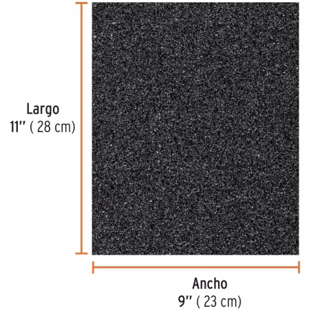Lijas de Agua G60 x25u 230x280mm CarburoSilicio Truper 11646