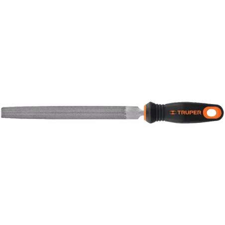 Lima Media Caña Bastardas 8" Ancho 3/4" Espesor 1/4", Mango Comfort Grip, LMCB-8T 15318 Truper