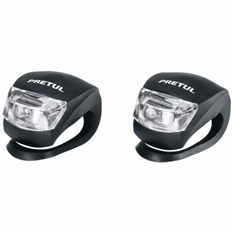 Linternas para Bicicleta 2Led Delantera y Trasera 2CR2032 3V, Pretul 16798