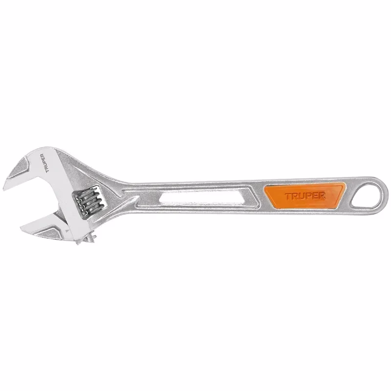 Llave Francesa 12" Apertura 1 1/2", Acero al Carbono Cromadas con Grip, PET-12X 15512 Truper