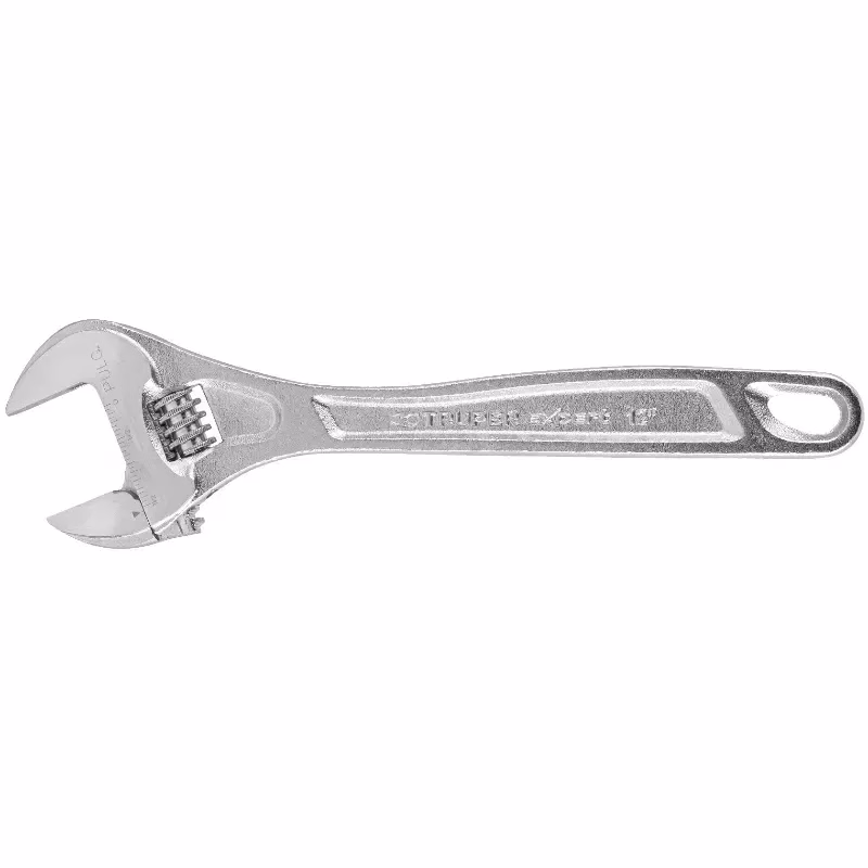 Llave Francesa 12" Apertura 1 5/8", Profesionales Acero al Cromo Vanadio Cromadas, PET-12C 15508 Truper