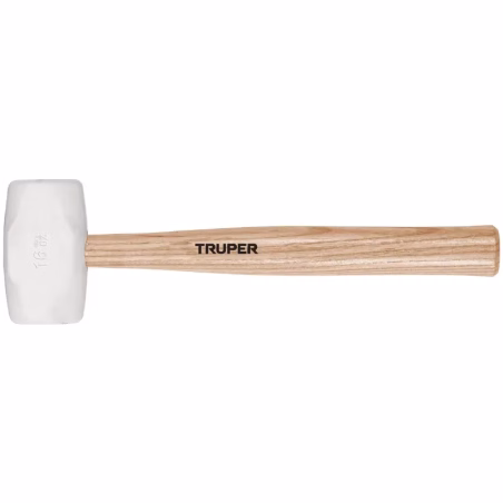 Martillo de Goma Cabeza 16oz 2 3/16", Hule 100% virgen, Cabeza blanca, MH-16 16931 Truper
