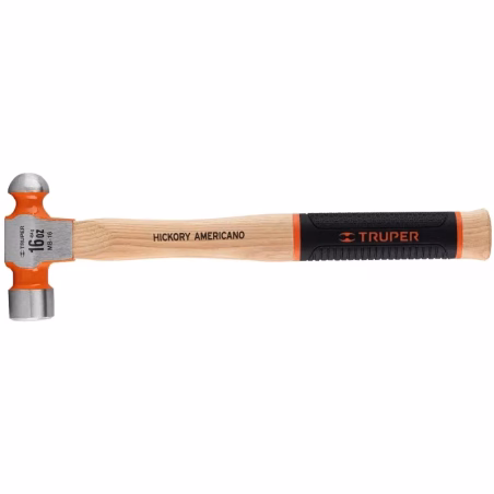 Martillo 16oz de Bola Boca1-5/16" Mango14", Grabado Laser Antiderrapante, MB-16 16902 Truper