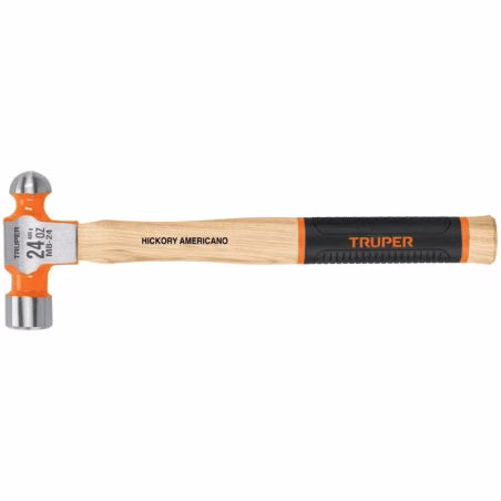 Martillo 24oz de Bola Boca1-1/2" Mango15", Grabado Laser Antiderrapante, MB-24 16903 Truper